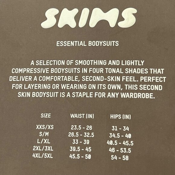 SKIMS Essential One Shoulder Bodysuit Tigers Eye 4X/5X - Picture 10 of 12